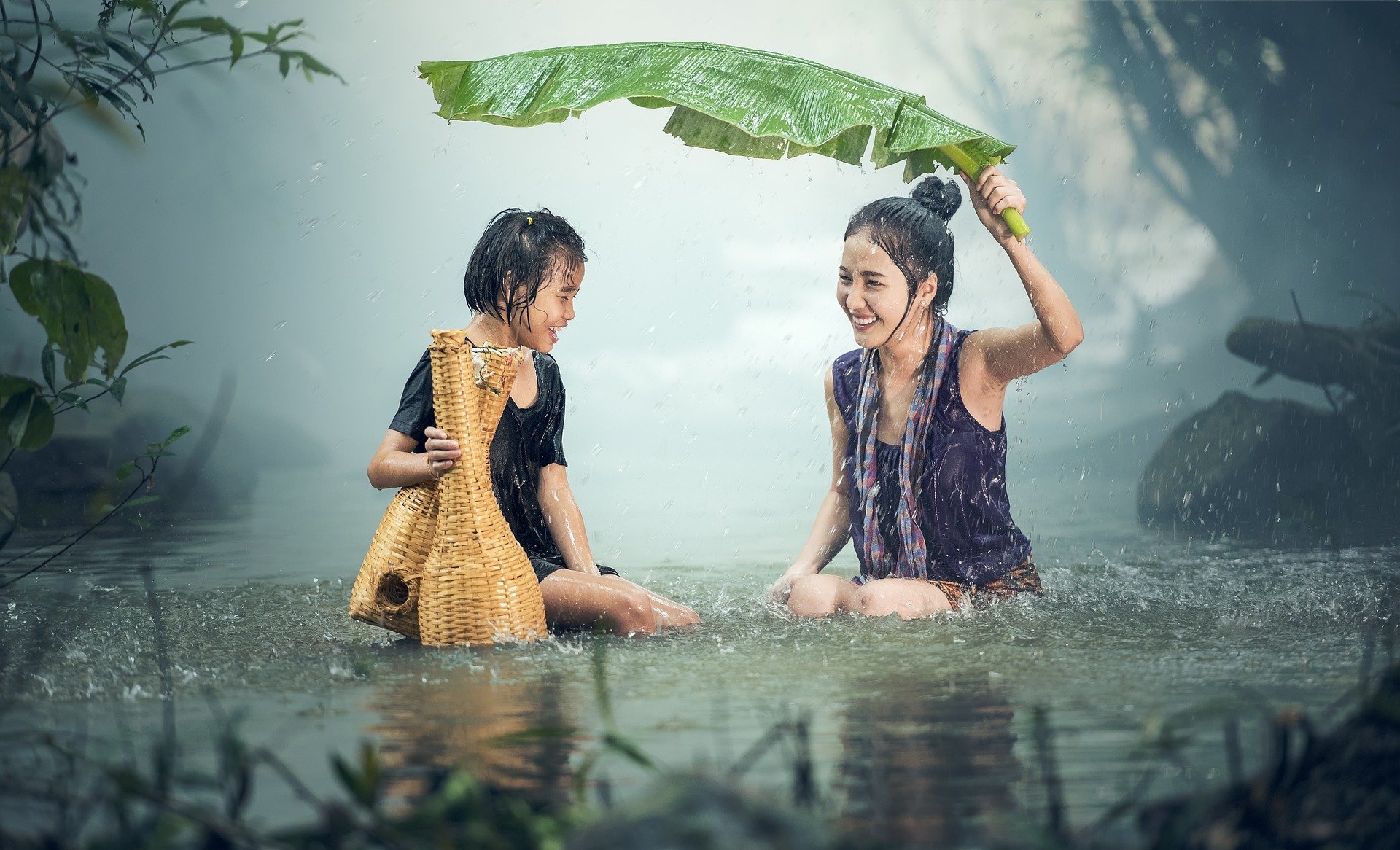 Women in the Rain